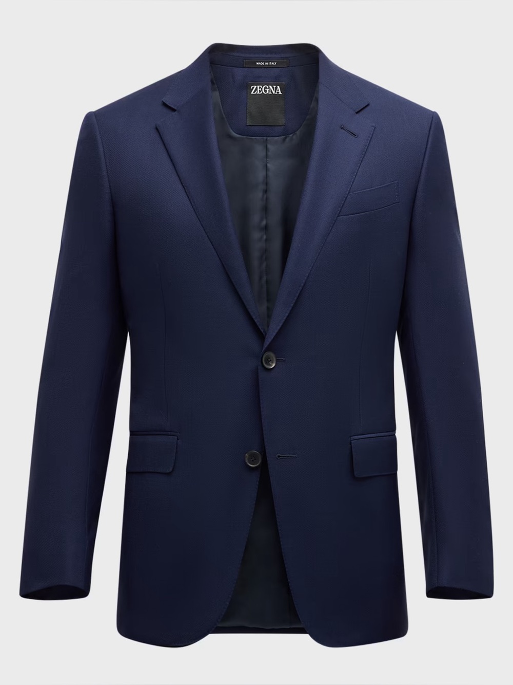 SAKS fifth avenue Zegna blazer Men's Navy Single-Breasted Suit Blazer 38US wool